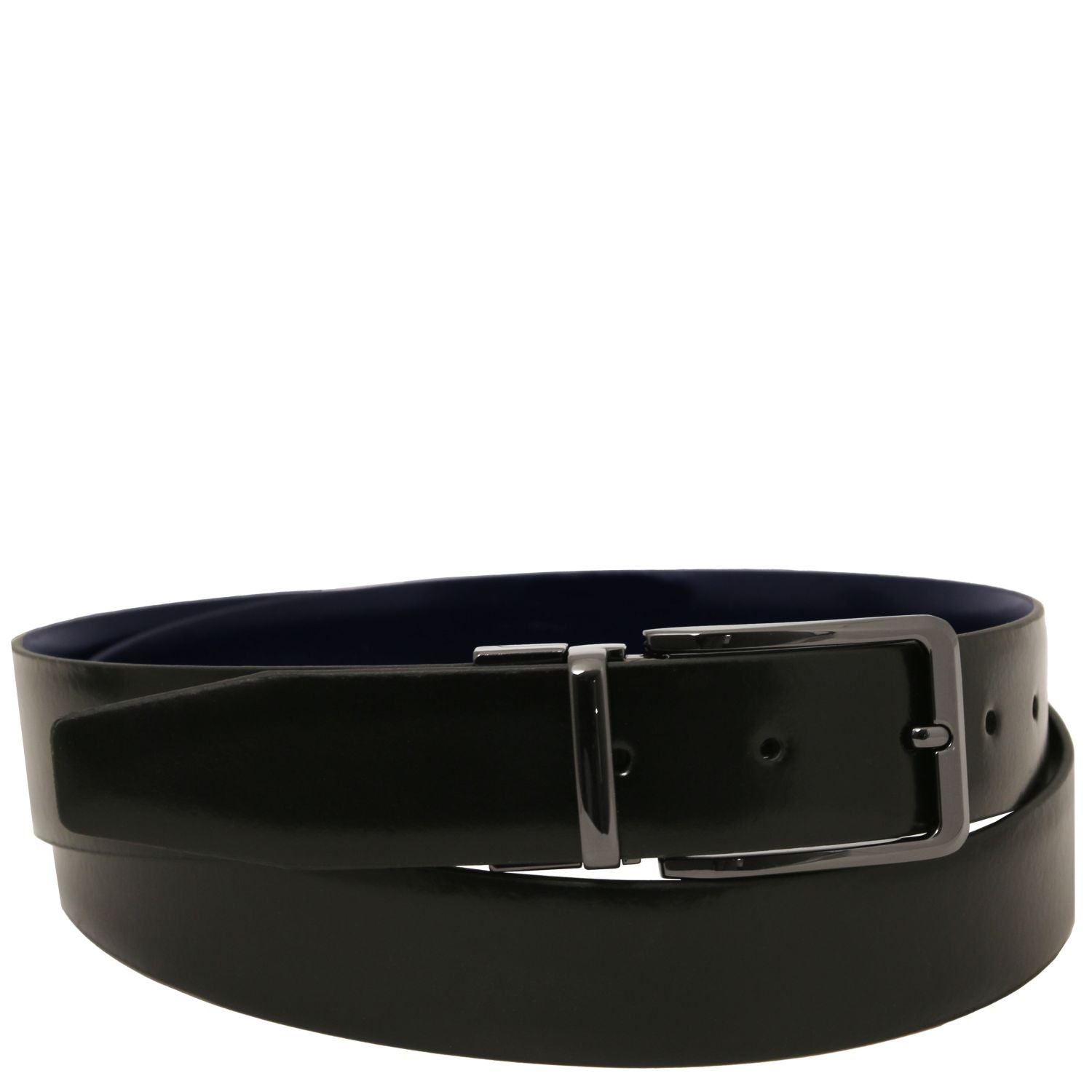 Tuscany Leather Brushed Leather Läderbälte #Färg_Mörkblå