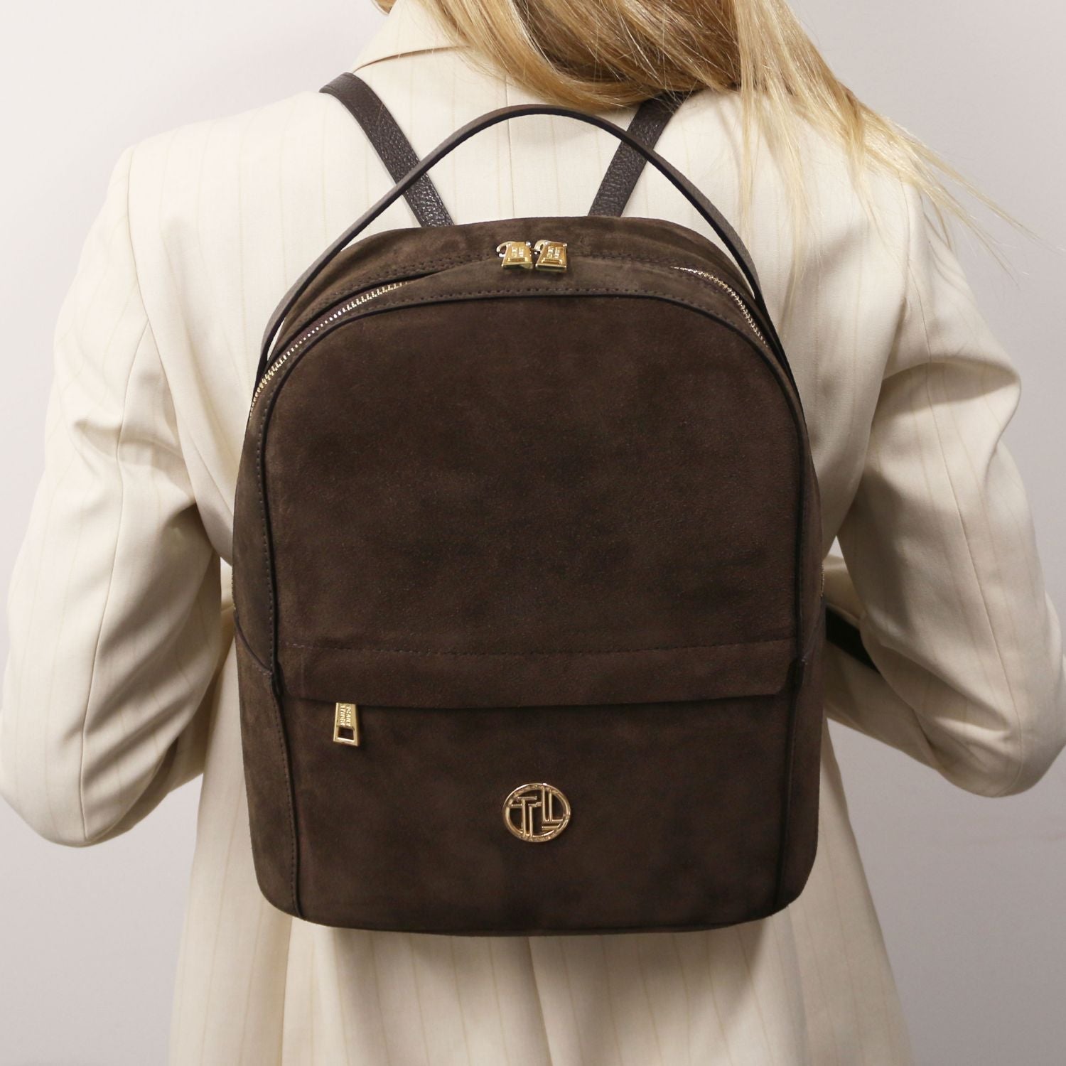 Tuscany Leather Volta Ryggsäck #Färg_Mörk Taupe