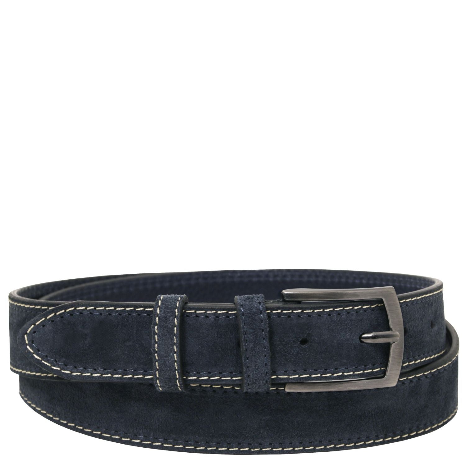 Tuscany Leather Casual Suede Läderbälte #Färg_Mörkblå