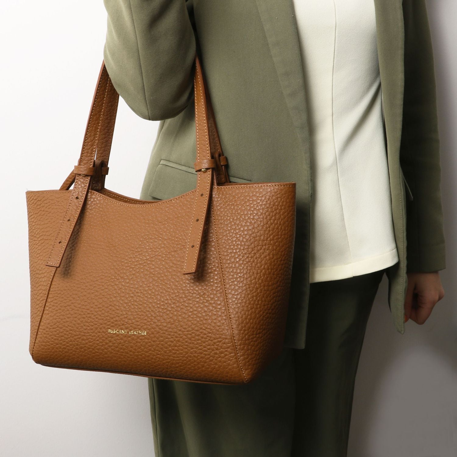 Tuscany Leather Libra Toteväska #Färg_Cognac