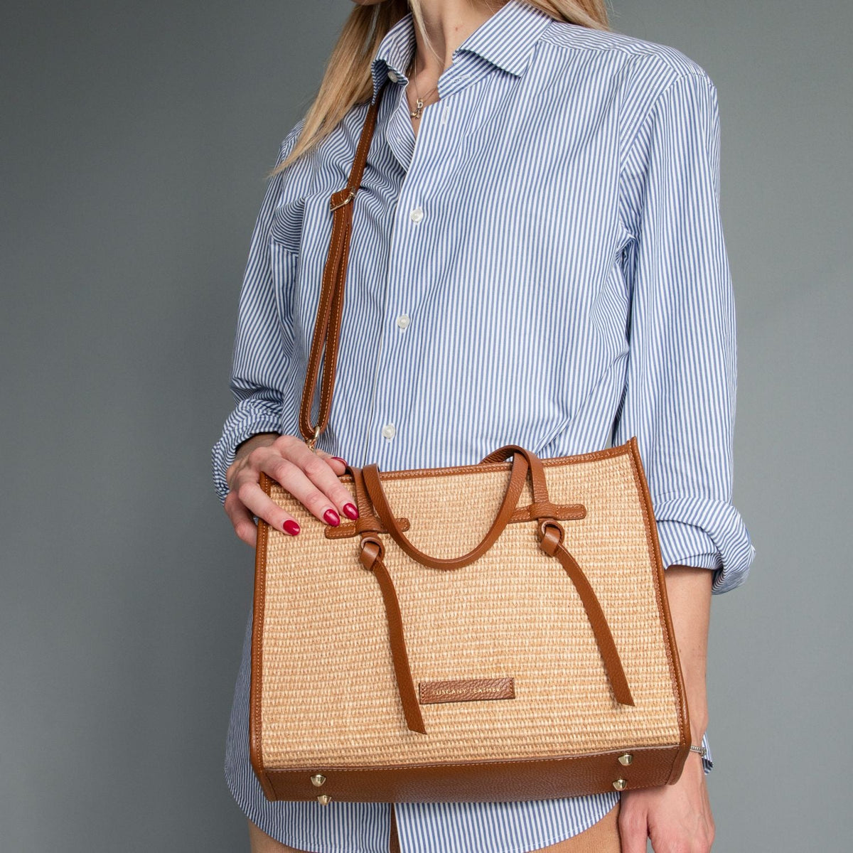 Tuscany Leather Frame Toteväska #Färg_Cognac