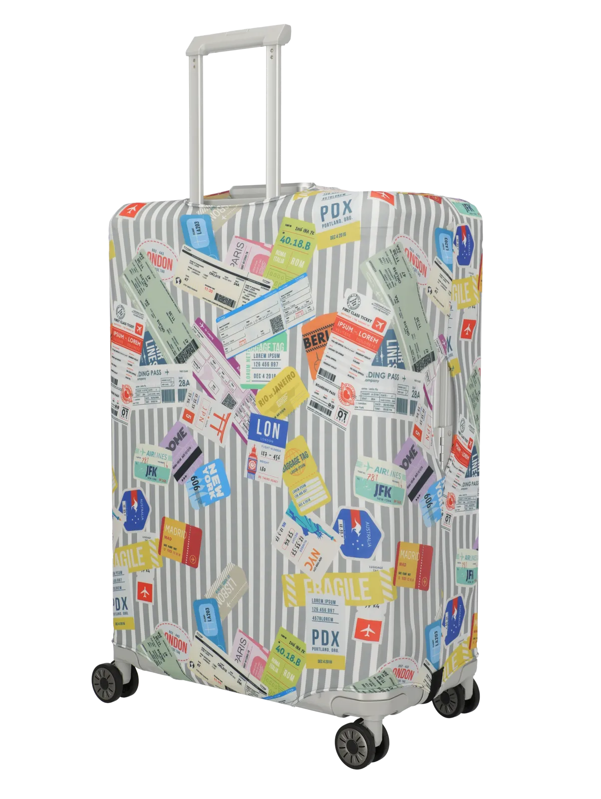 Luggage cover L Resväskeskydd #Färg_Tickets