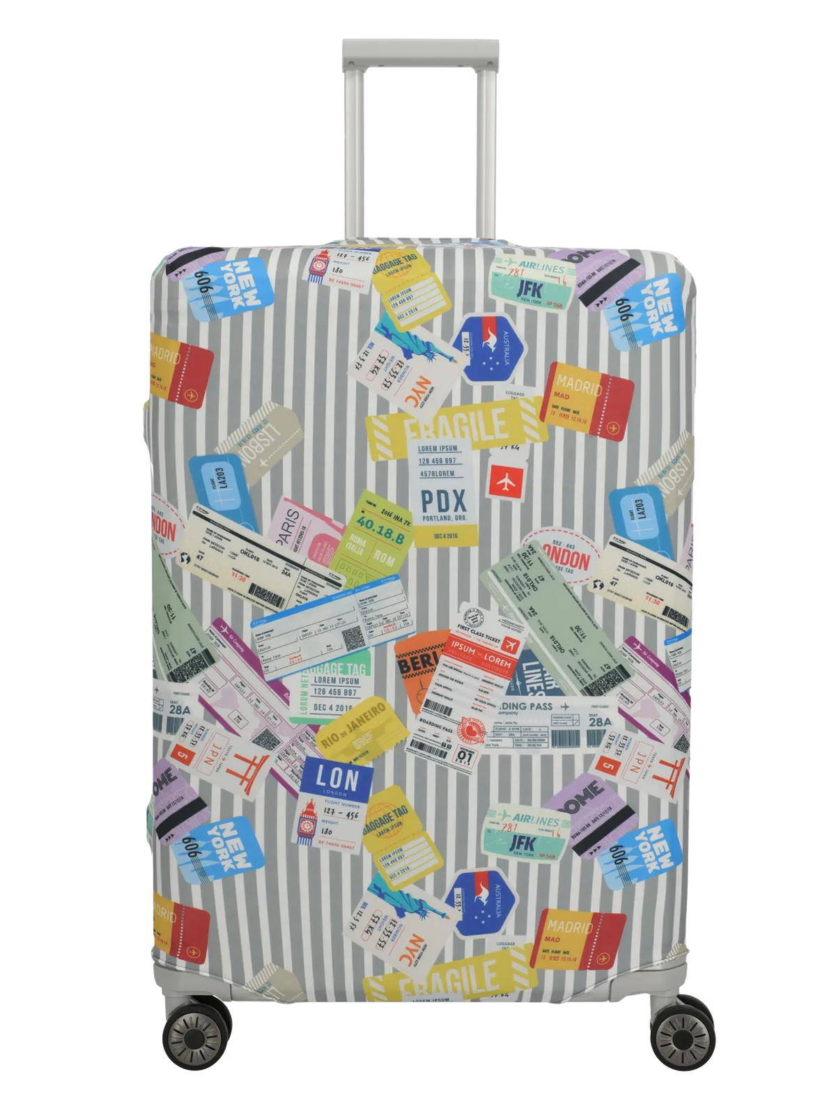 Luggage cover L Resväskeskydd #Färg_Tickets