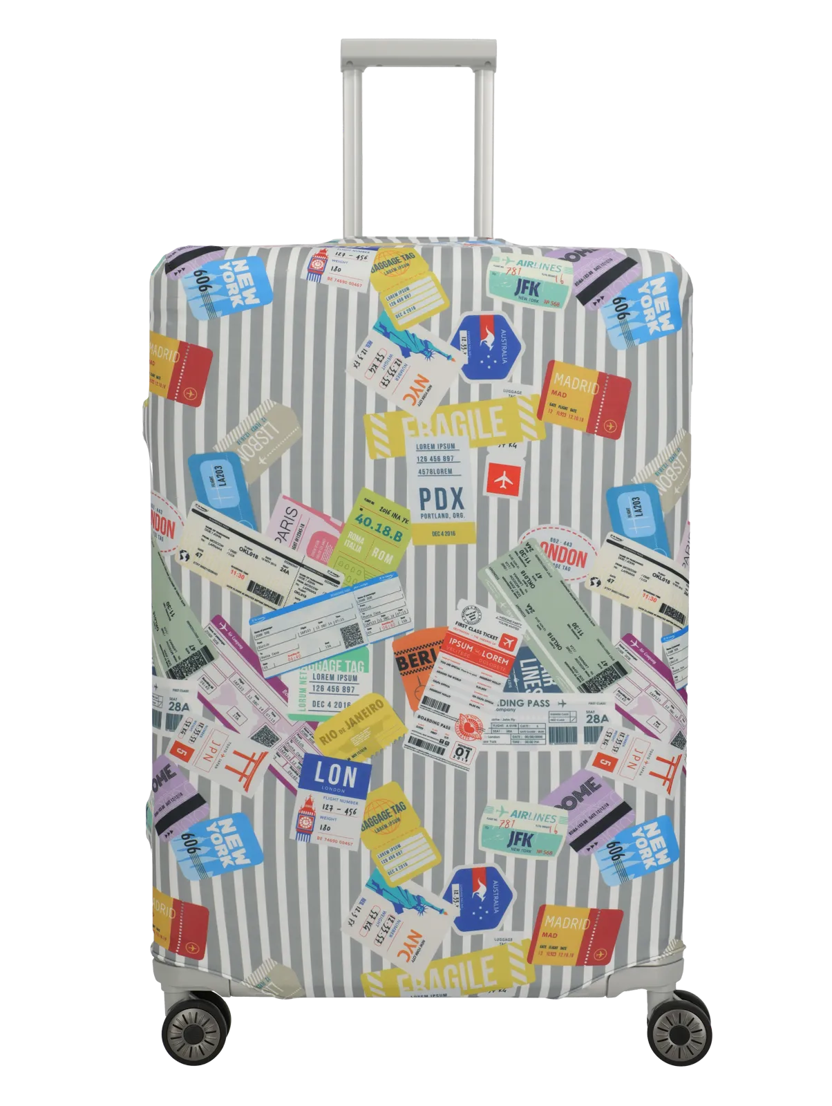 Luggage cover L Resväskeskydd #Färg_Tickets