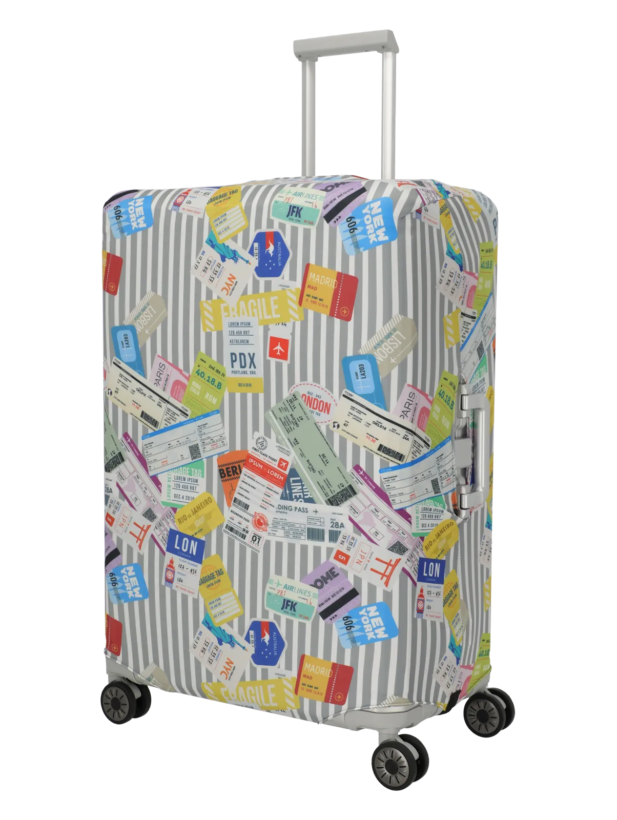 Luggage cover L Resväskeskydd #Färg_Tickets