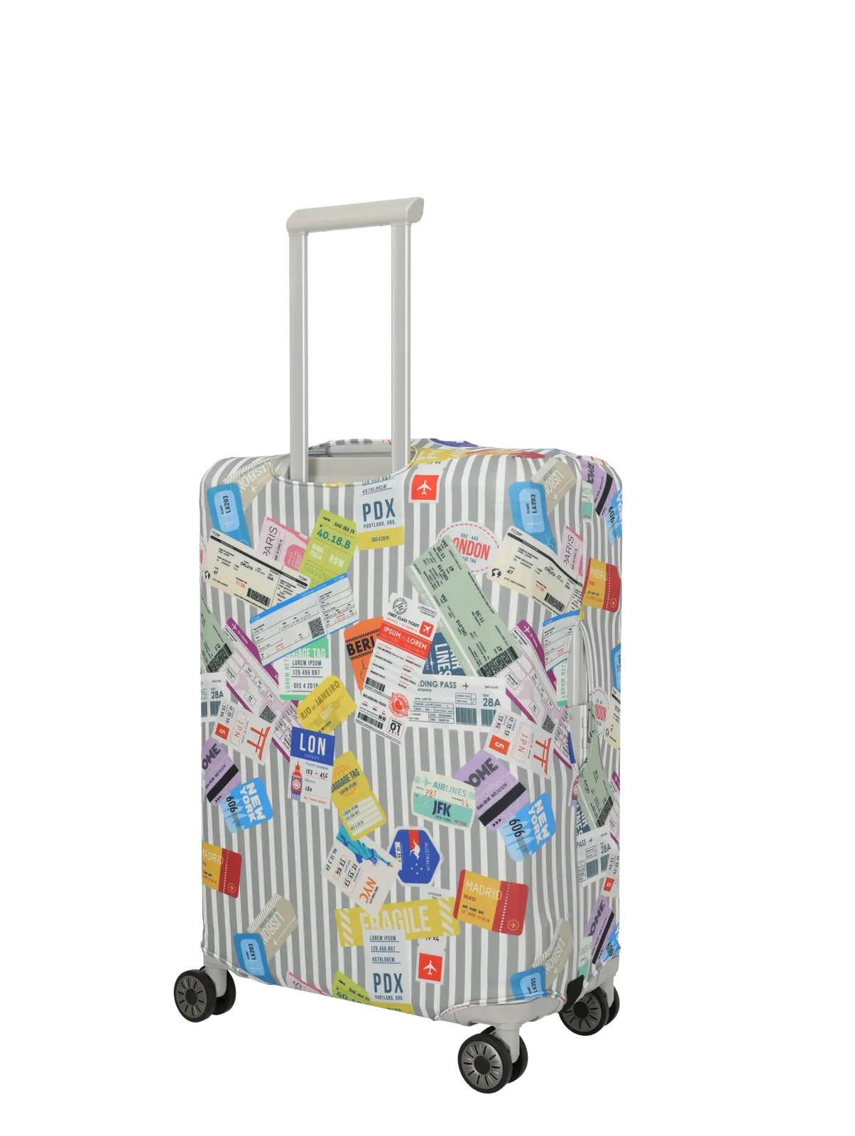 Suitcase cover M Resväskeskydd #Färg_Tickets