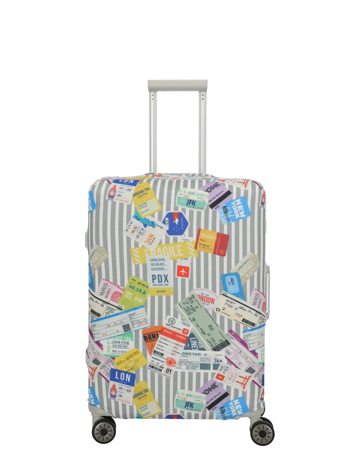 Suitcase cover M Resväskeskydd #Färg_Tickets