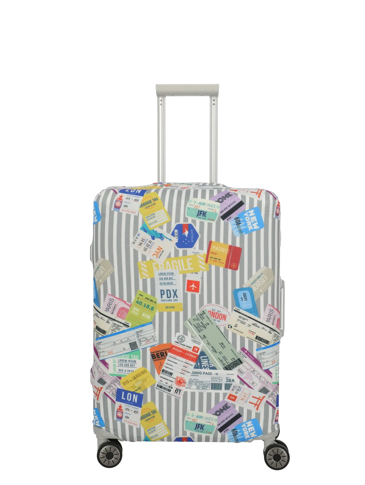 Suitcase cover M Resväskeskydd #Färg_Tickets