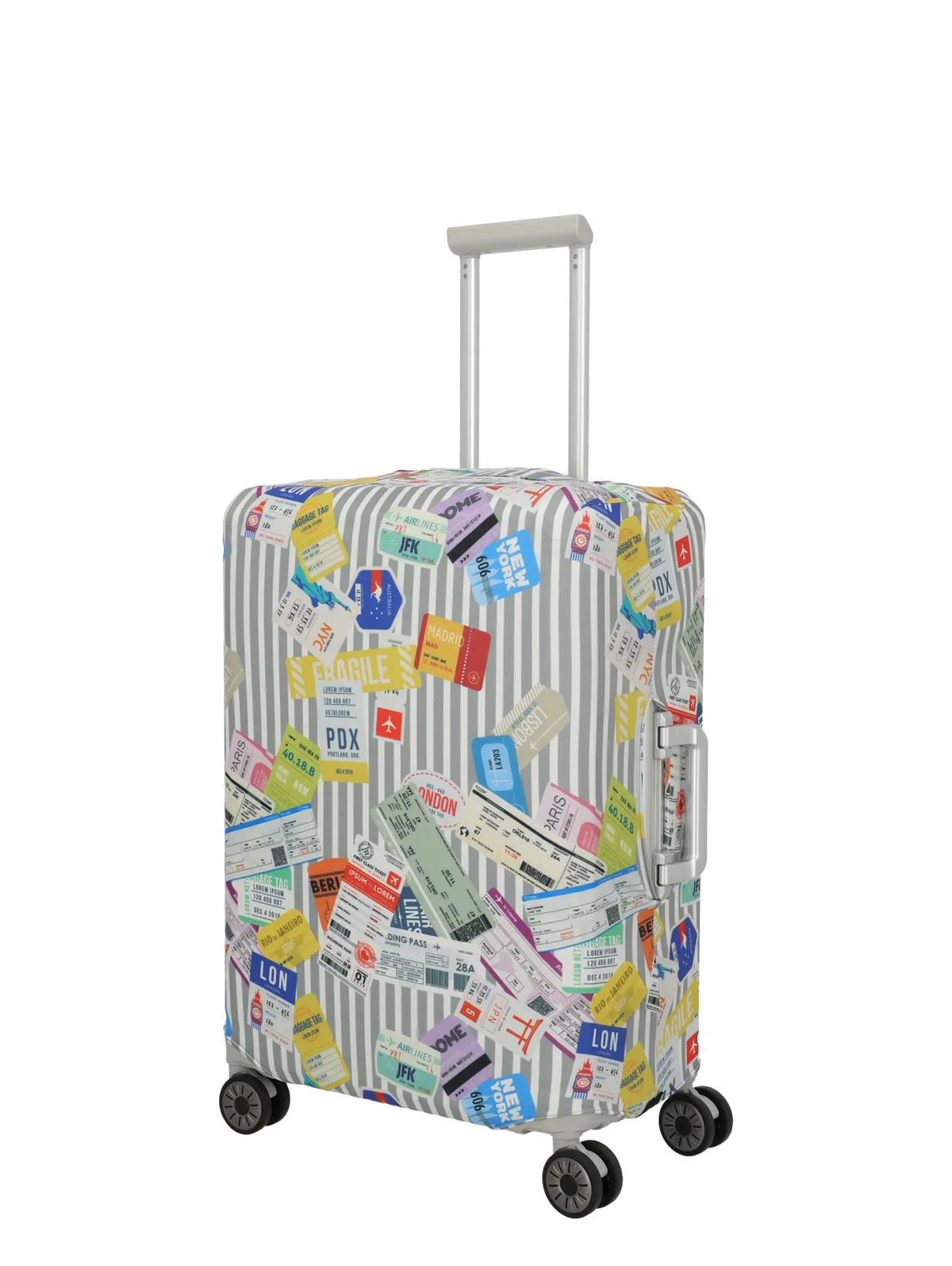 Suitcase cover M Resväskeskydd #Färg_Tickets