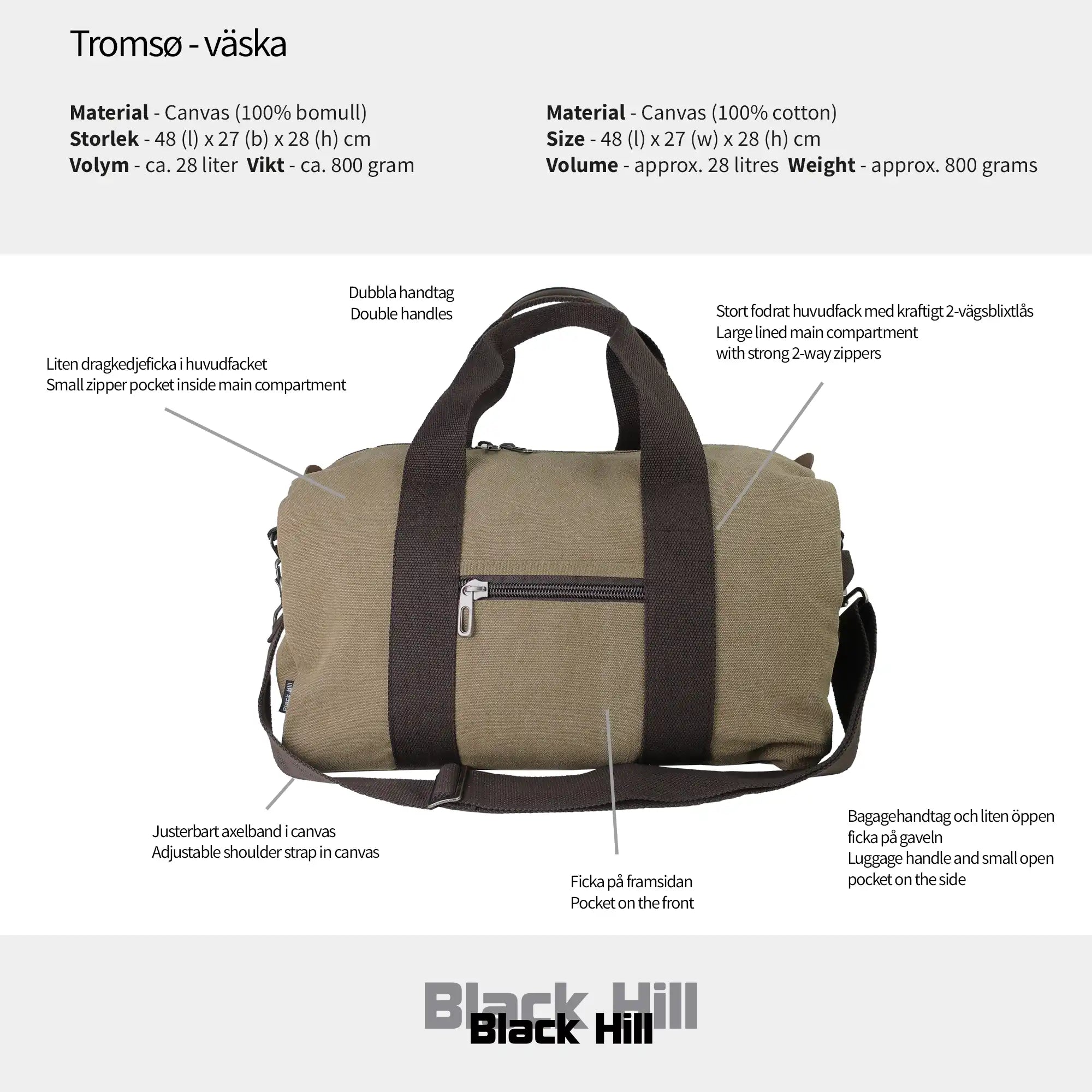 Black Hill - Tromsø - väska #Färg_Brun