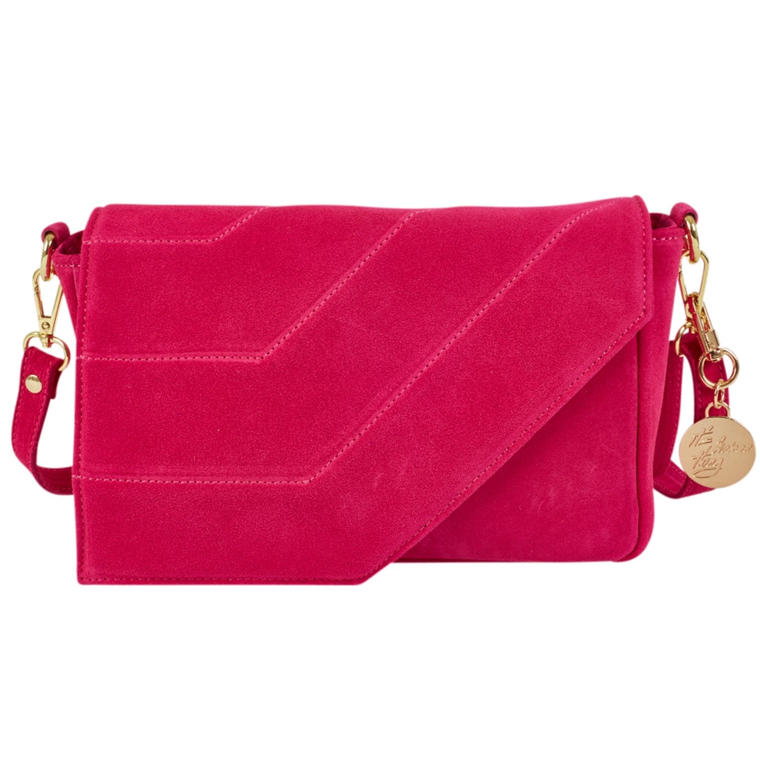 Italy Skinn Axelremsväska #Färg_Cerise