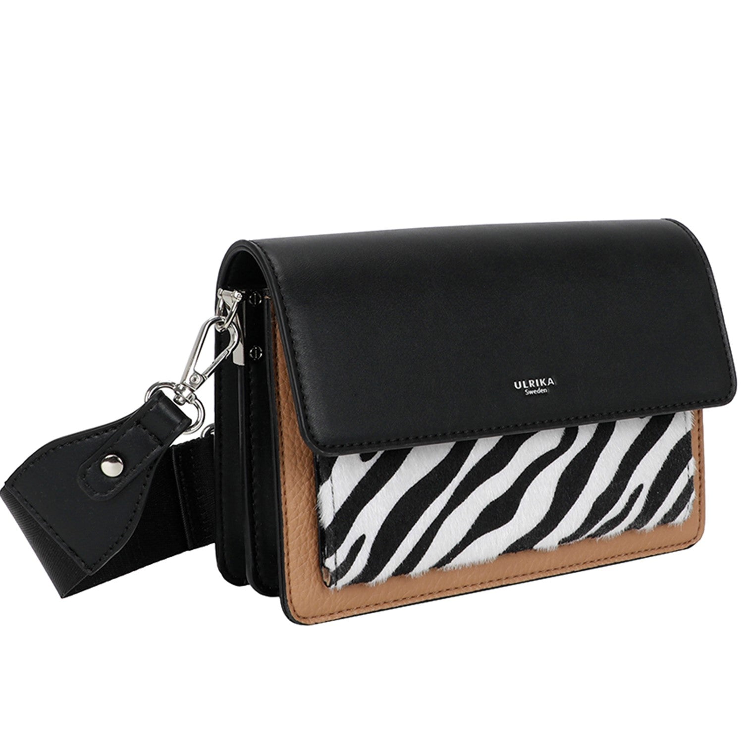 Raw Zebra Axelväska #Färg_Svart