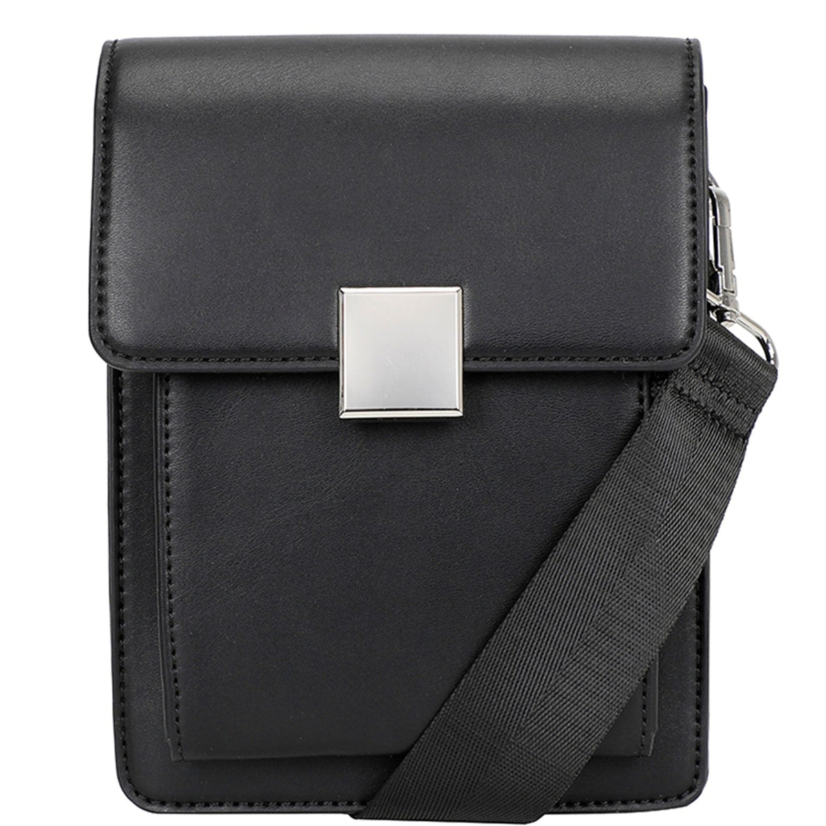 Minimalism Svart Axelväska #Färg_Silver