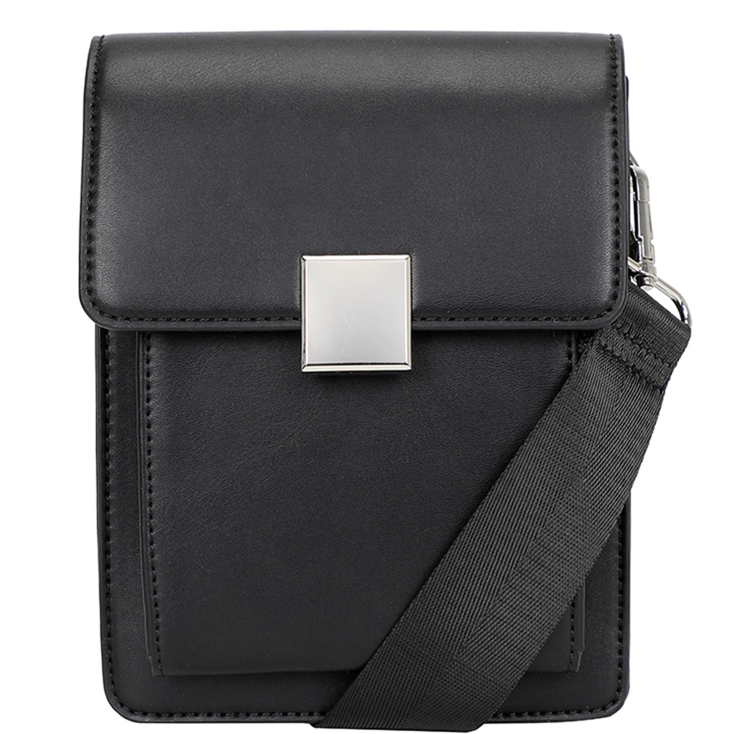 Minimalism Svart Axelväska #Färg_Silver