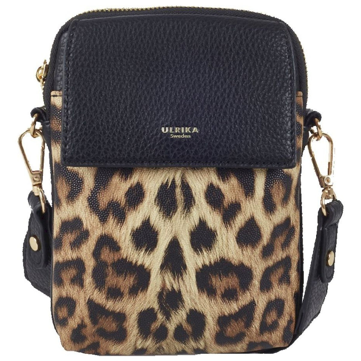 Leopard Mobilväska #Färg_Svart