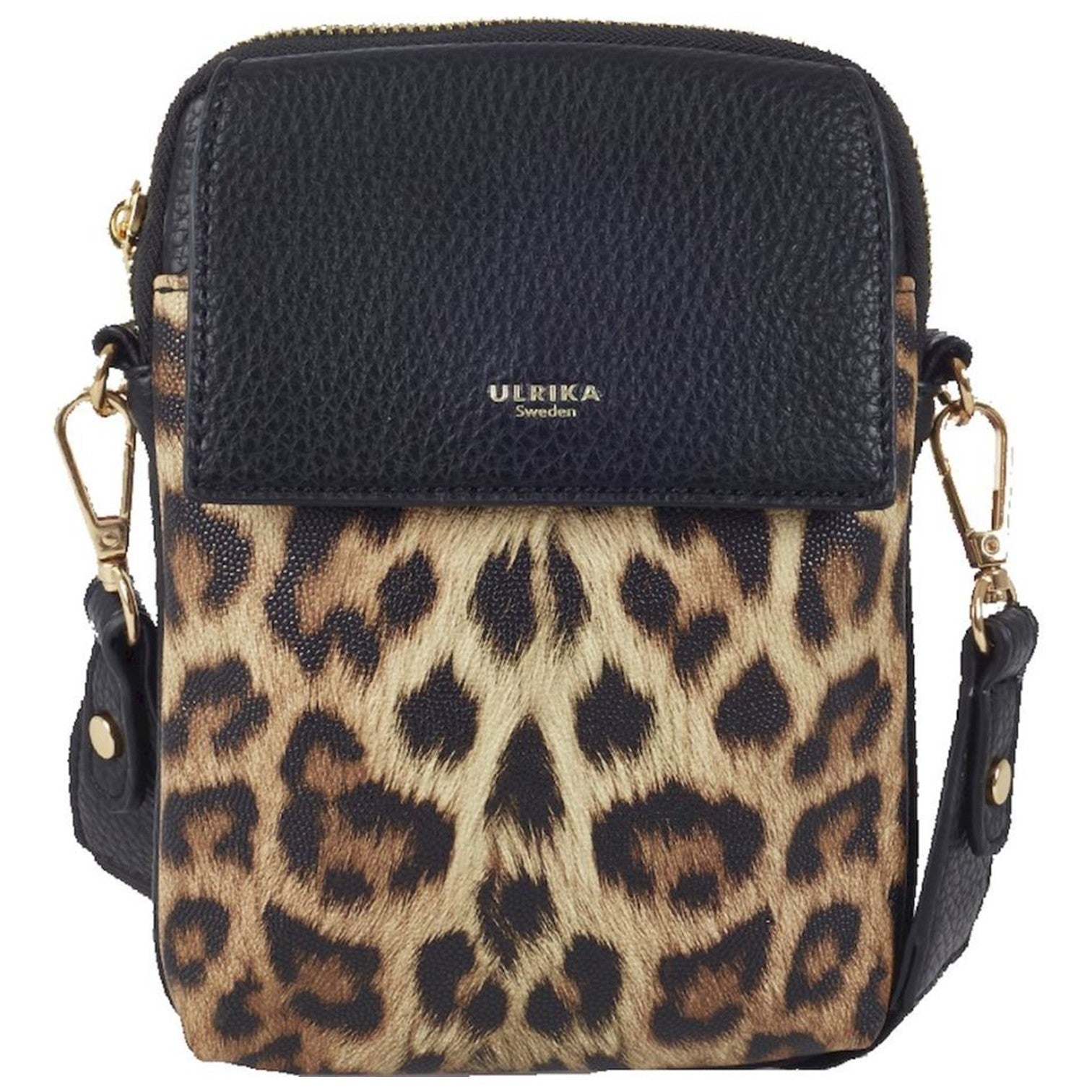 Leopard Mobilväska #Färg_Svart