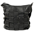 Squares Shoulder Skinn Väska #Färg_Svart