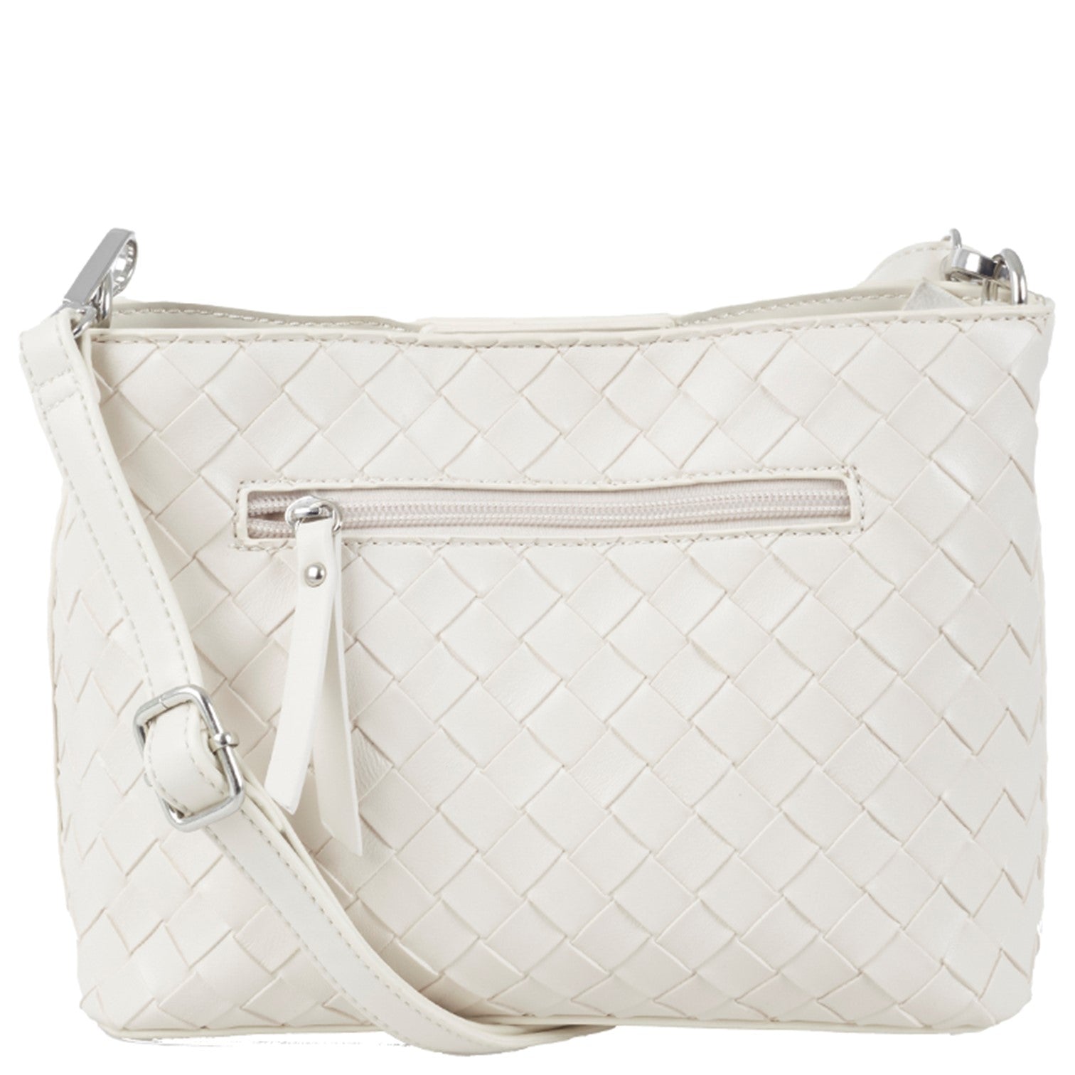 Braid Handväska Mini #Färg_Vit