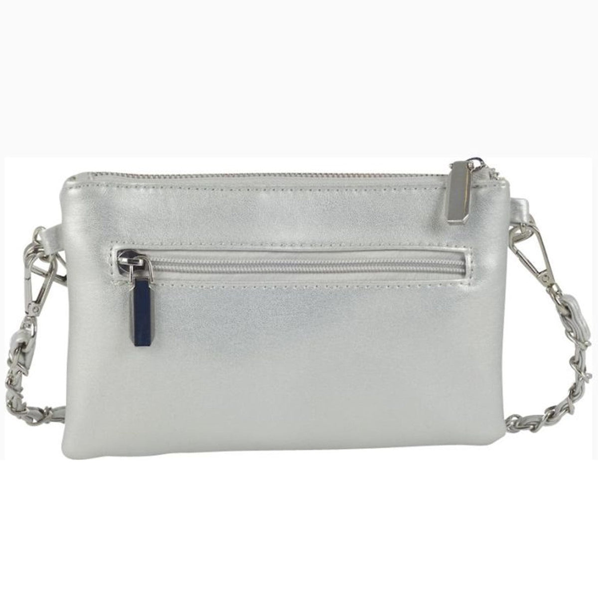 Quiltad Pouch Väska #Färg_Silver