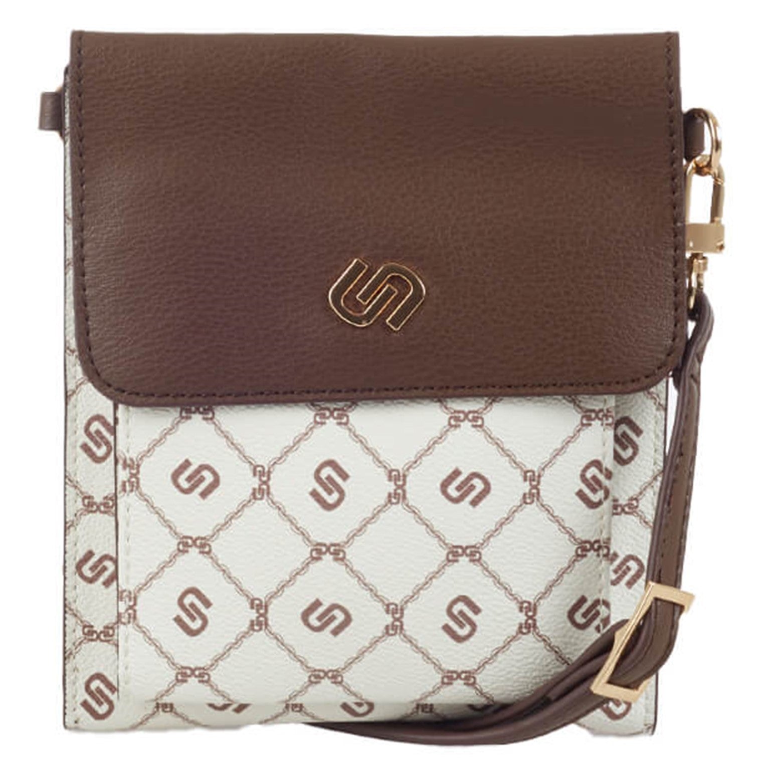 Printed Brun Mobilväska #Färg_Beige