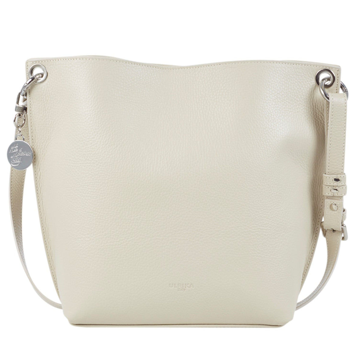 Italy Bucket Bag Skinn Väska #Färg_Beige