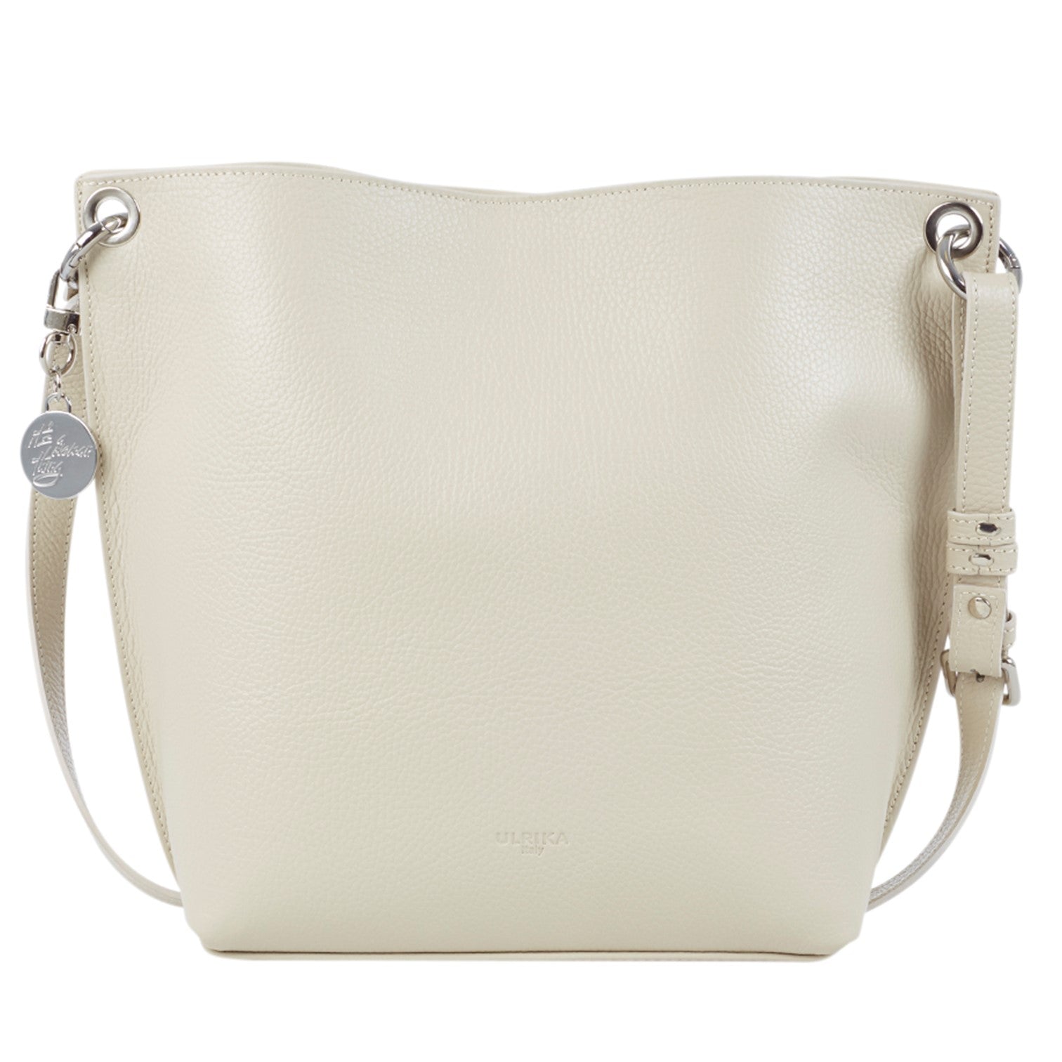 Italy Bucket Bag Skinn Väska #Färg_Beige