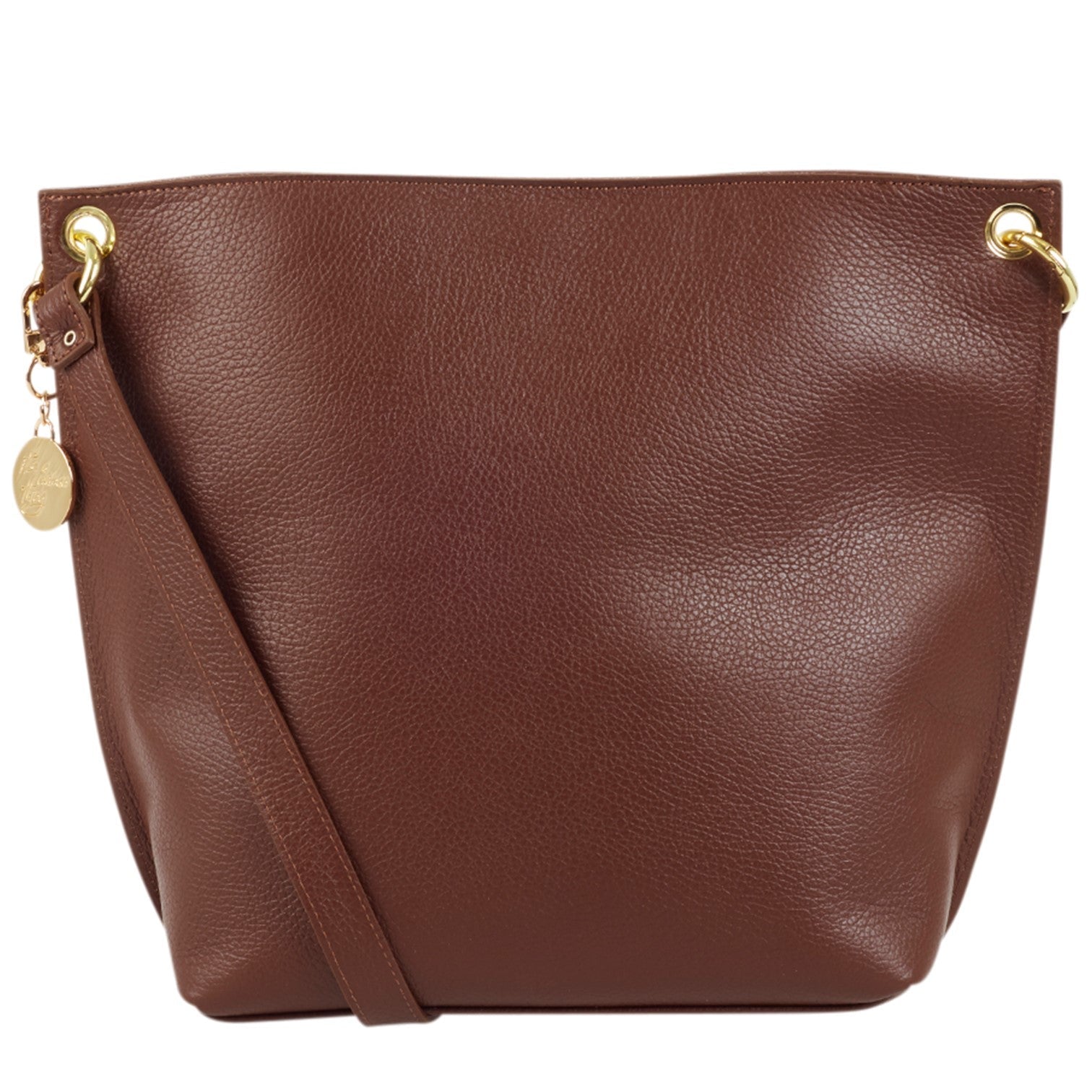 Italy Bucket Bag Skinn Väska #Färg_Brun