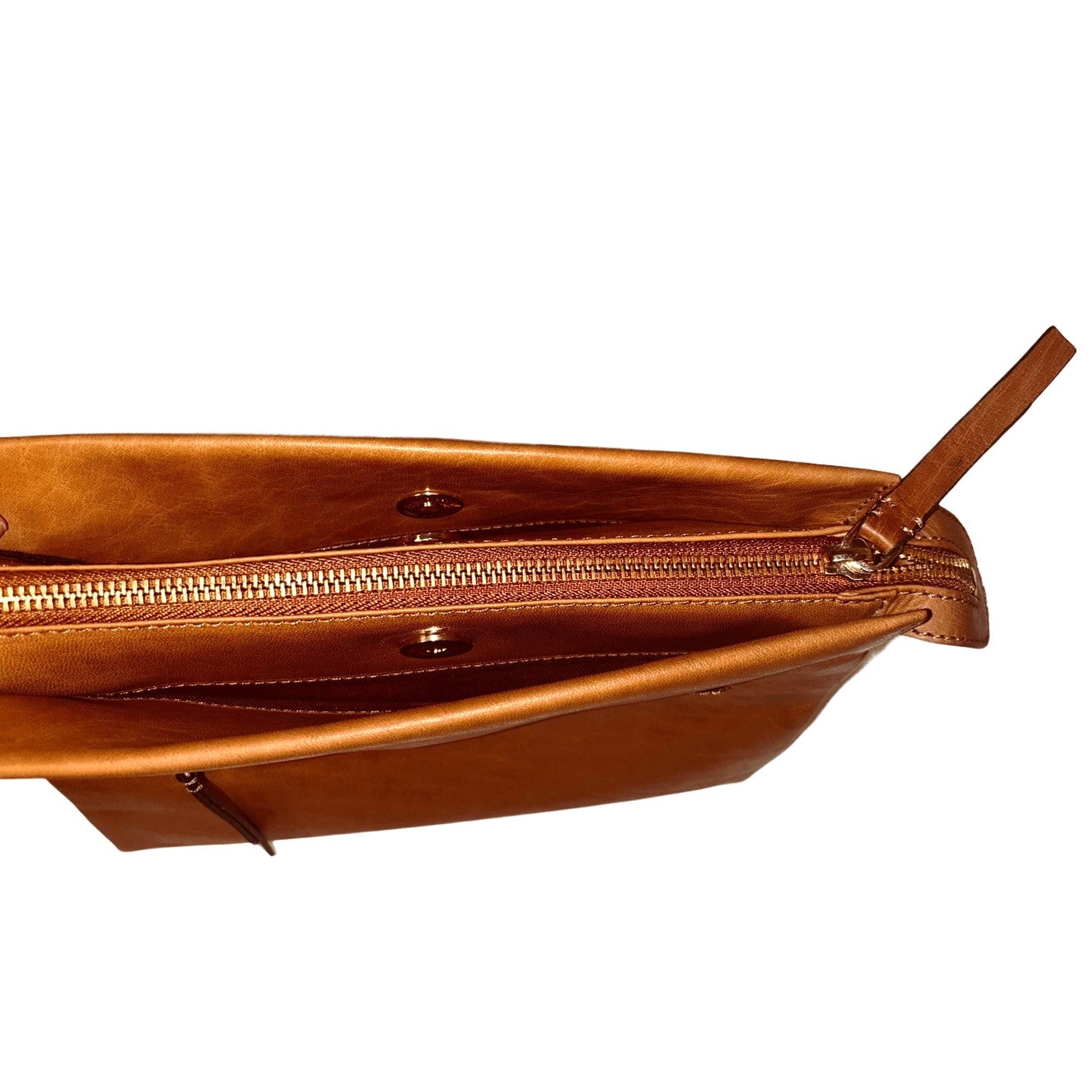 Lyx Skinn Axelremsväska #Färg_Cognac