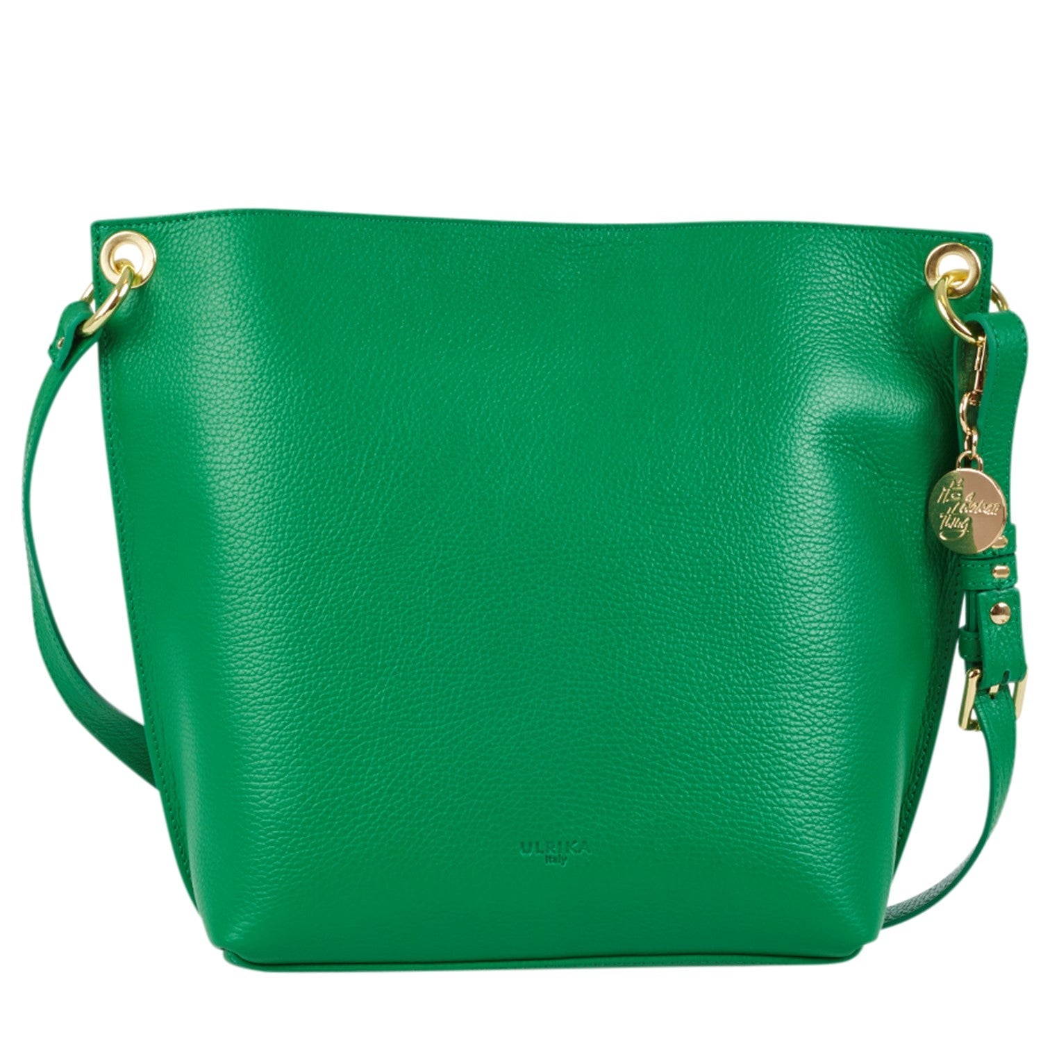 Italy Bucket Bag Skinn Väska #Färg_Grön