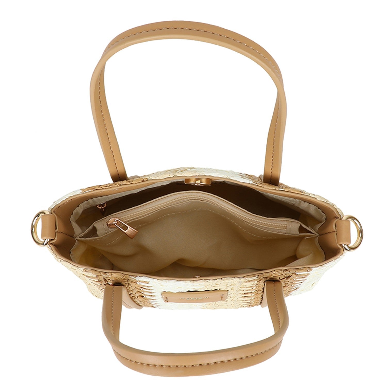 Straw Handväska Mini #Färg_Beige