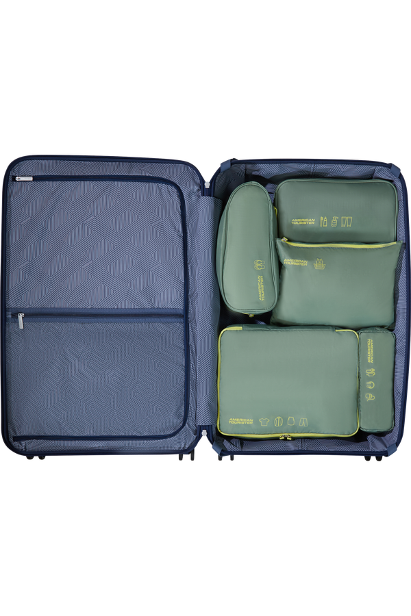 Packing Organisers Set med 5 packorganisatörer Packorganisatörer ONE SIZE #Färg_Olive/Lime