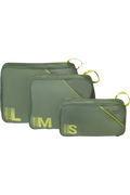 Packing Cubes Set med 3 packkuber Packkuber ONE SIZE #Färg_Olive/Lime