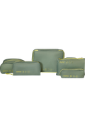 Packing Organisers Set med 5 packorganisatörer Packorganisatörer ONE SIZE #Färg_Olive/Lime