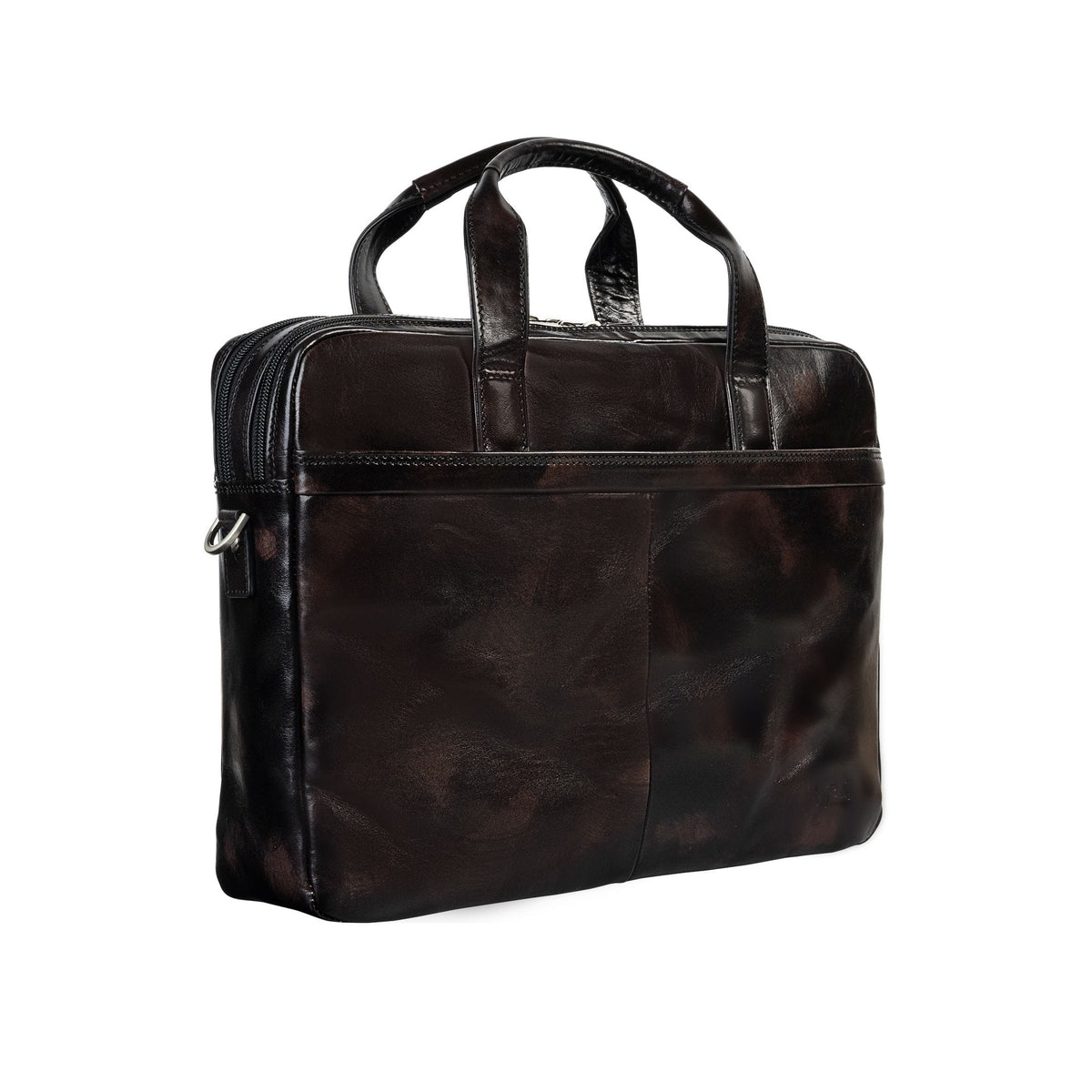 Tony Perotti - Van Gogh Laptopväska i läder med 2 fack, smal #Färg_Svart