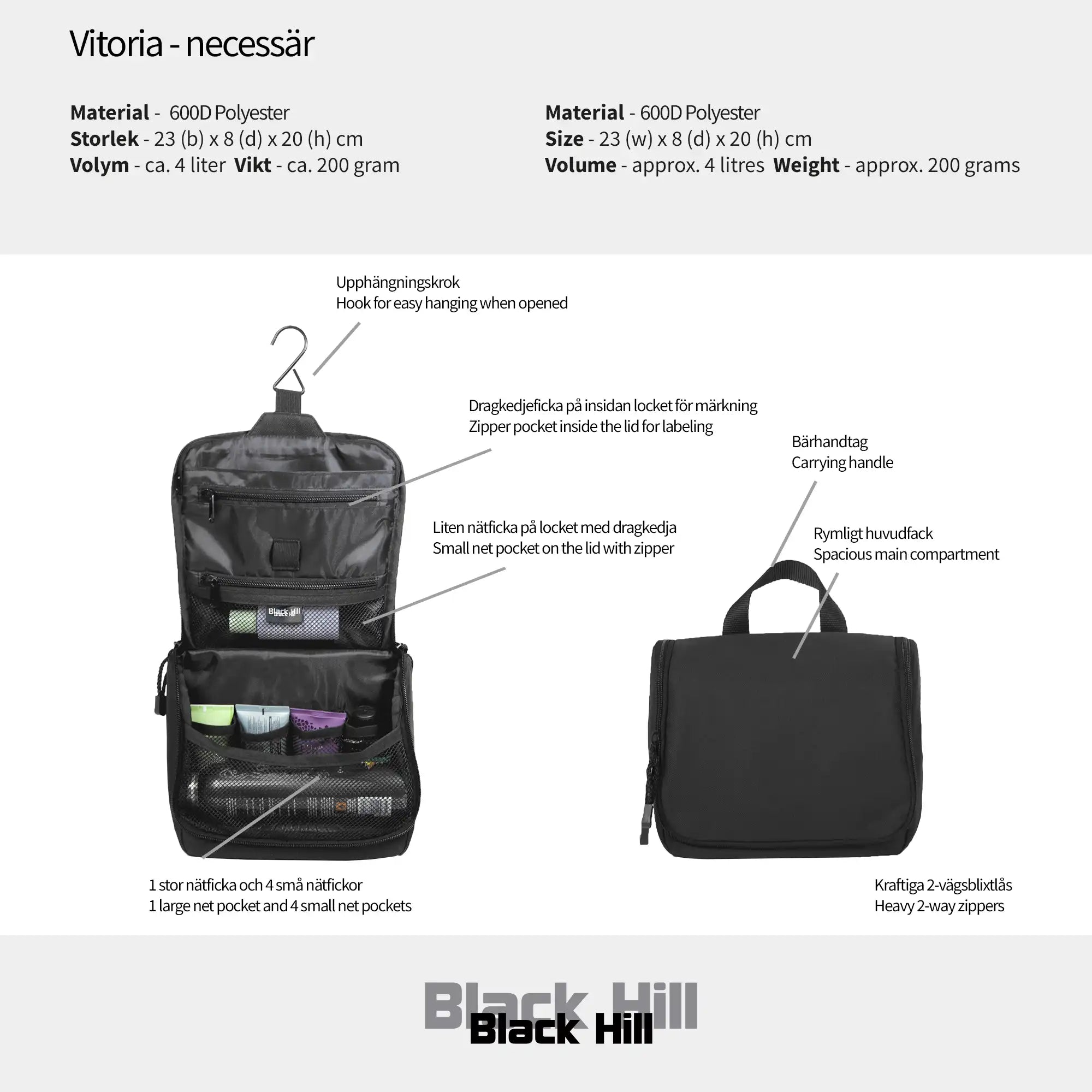 Black Hill - Vitoria - necessär #Färg_Svart
