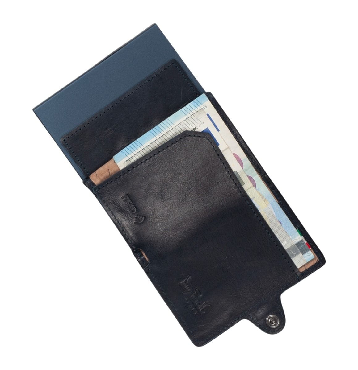 Tony Perotti - Furbo Jeans Korthållare i läder med RFID-skydd, sedelfack och ytterfack