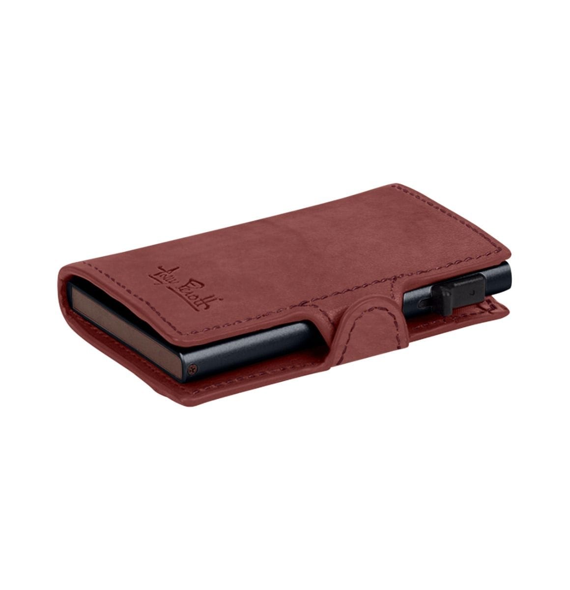 Tony Perotti - Furbo Vintage Korthållare i läder med RFID-skydd, sedelfack och ytterfack