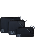 Packing Cubes Set med 3 packkuber Packkuber ONE SIZE #Färg_Black/Grey